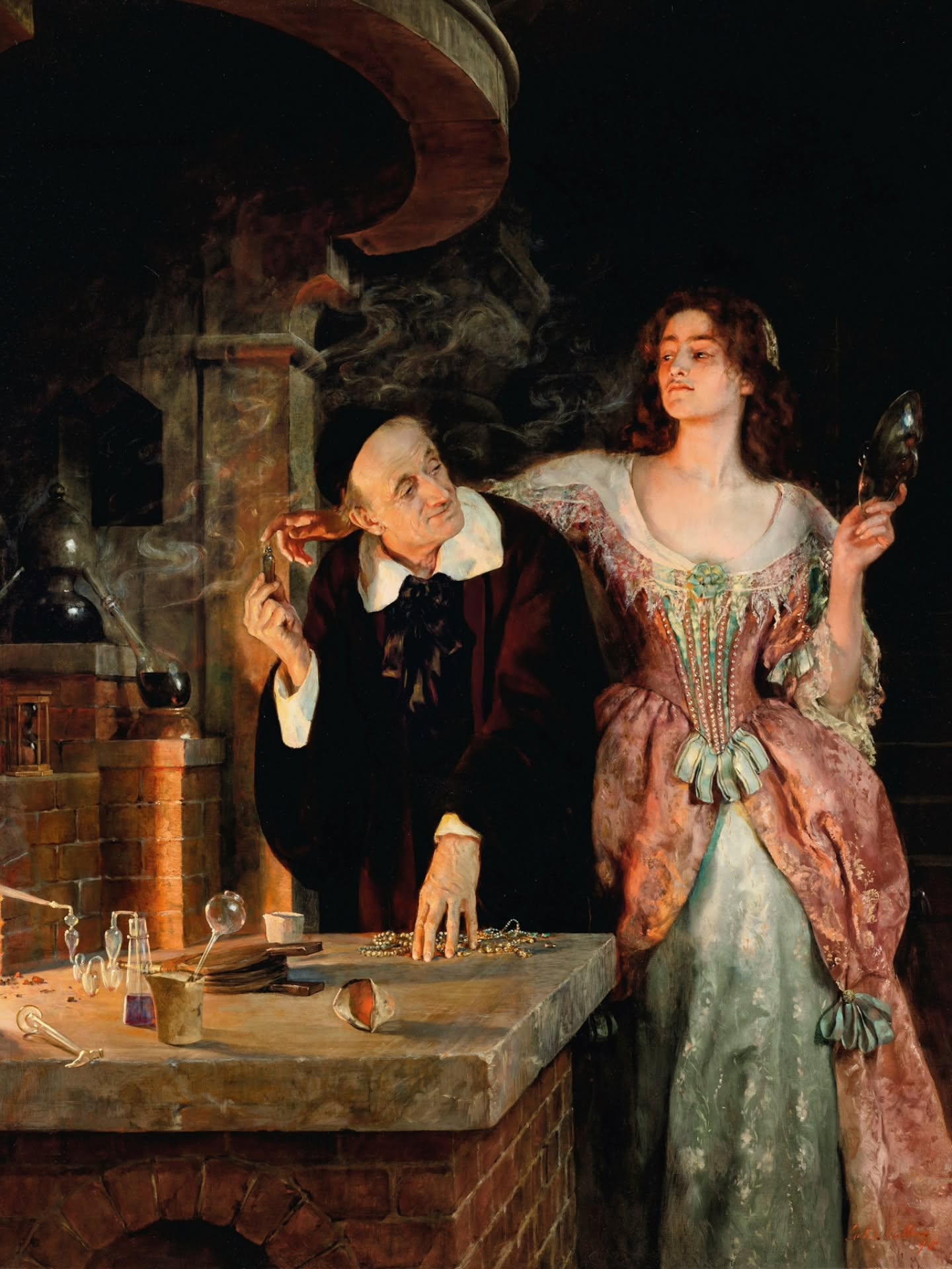 The Laboratory (المختبر) – 1895الفنان: John Collier